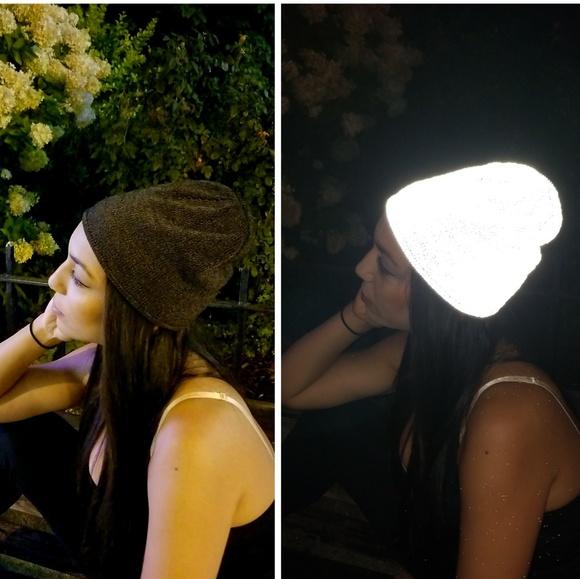 Dark Gray Reflective Beanie - Picture 2 of 5